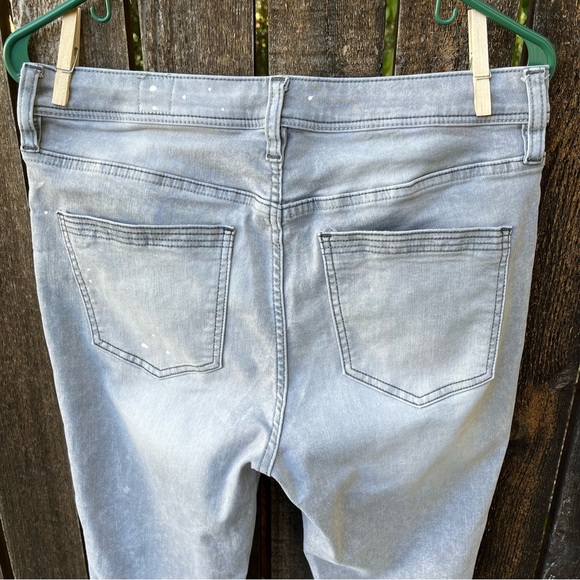 Free People Ivy Distressed Skinny Jeans In Gray Sz 31 - Picture 11 of 15